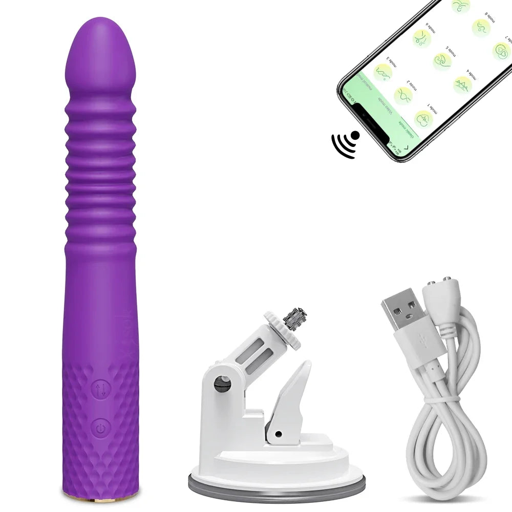 Automatic Thrusting Dildo Vibrator G Spot Clitoris Stimulation Anal Vaginal Massage Vibrating Sex Toy for Women Adult Goods FREE Shipping