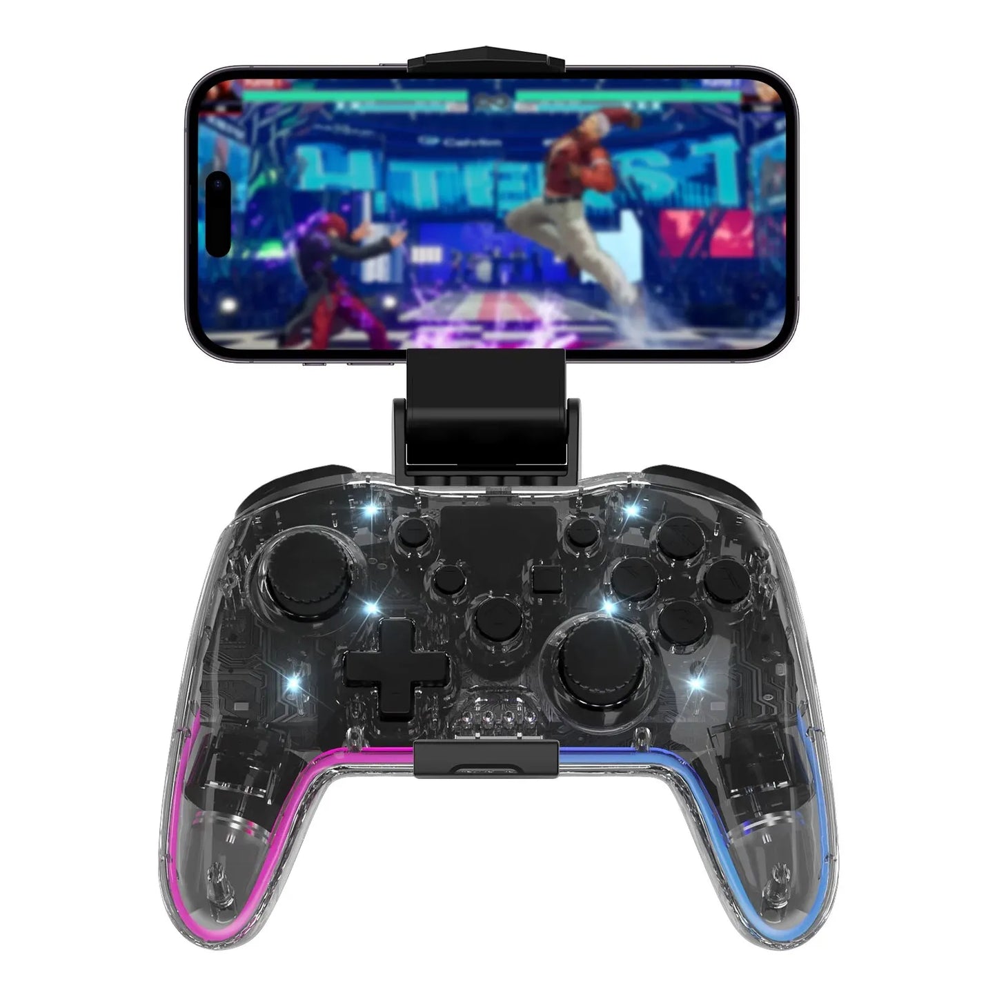 GAMINJA MG35 Wireless Gamepad RGB Light Bluetooth Controller For Nintendo Switch PS3 Smart Phone PC Joystick With Phone Holder FREE Shipping