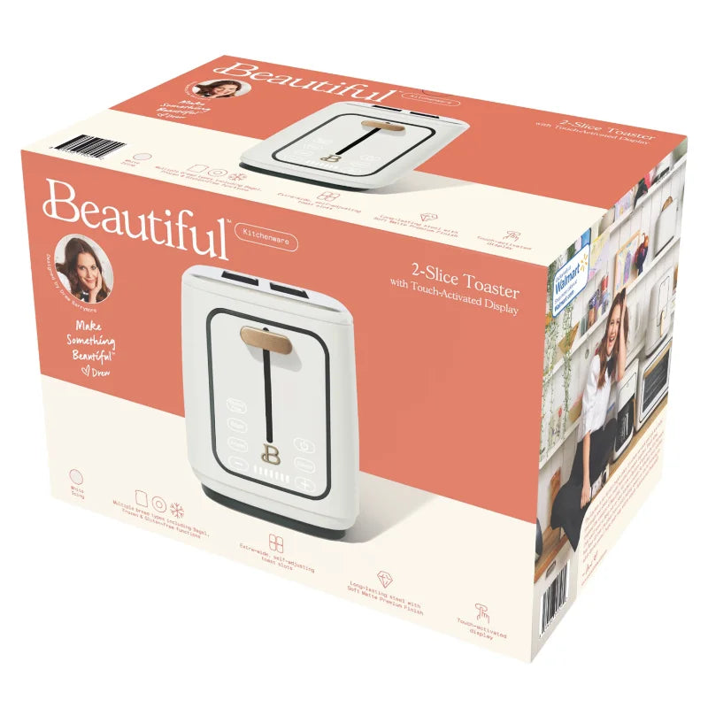 Beautiful 2 Slice Touchscreen Toaster, White Icing by Drew Barrymore FREE Shipping