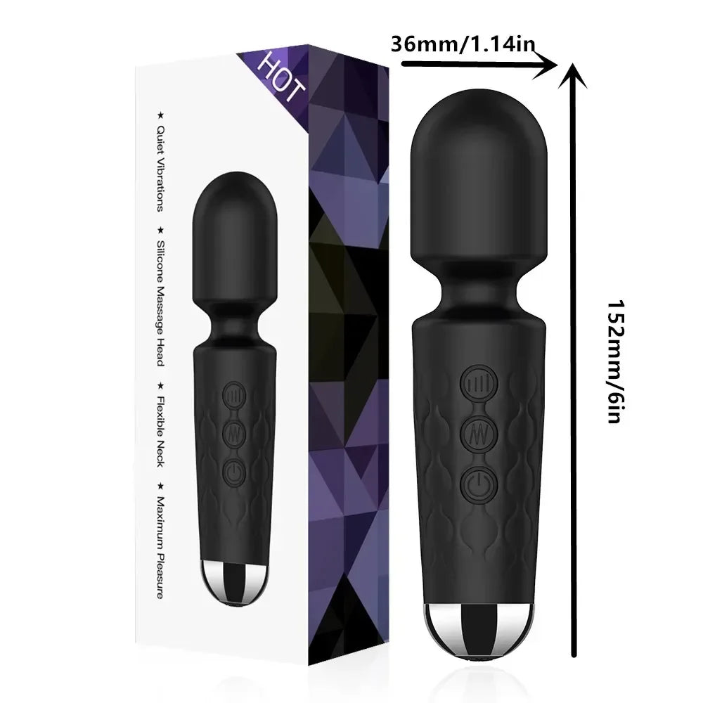 Strong AV Mini Vibrator 20 Modes Magic Stick USB Charging Female Nipple Clitoris G-Spot Masturbator Sex Toys for Women Adult 18 FREE Shipping