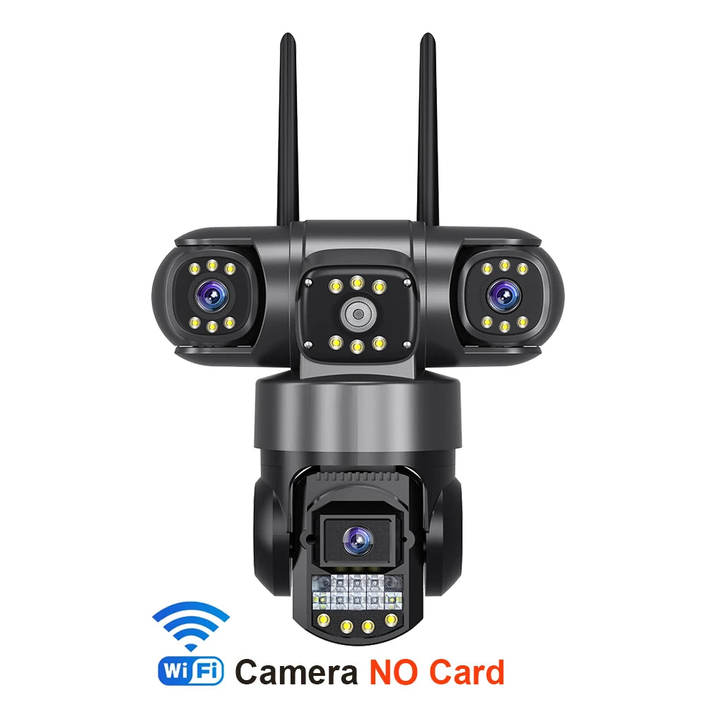 V380 Pro WiFi IP Camera Outdoor 12MP 6K Triple Lenses Triple Screens Security Video Monitor Night Vision Waterproof CCTV Cameras FREE Shipping