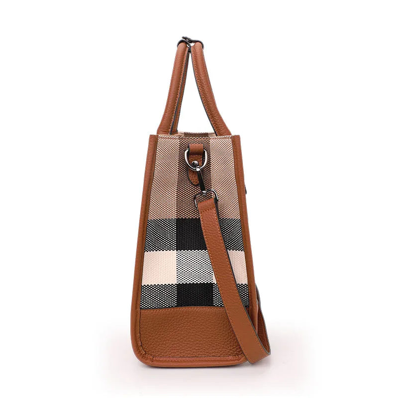 Fashion Women's Handbag Classic Versatile Large Capacity Cowhide Single Shoulder Crossbody Bag