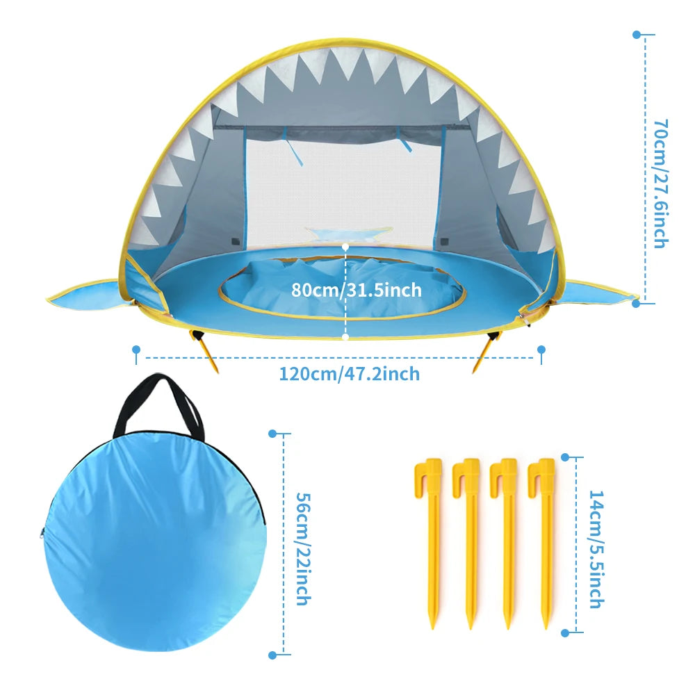 Baby Beach Tent Uv-protecting Sunshelter With A Pool Baby Kids Beach Tent Pop Up Portable Shade Pool UV Protection Sun Shelter FREE Shipping