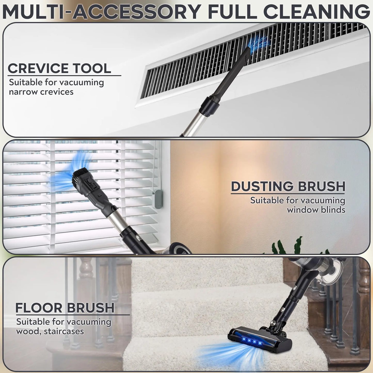 Bison Edge Cordless Vacuum Cleaner 6-in-1 Bendable 35kPA With Brushless Motor Home Car Portable Carpet Machine Vacuum Cleaner FREE Shipping