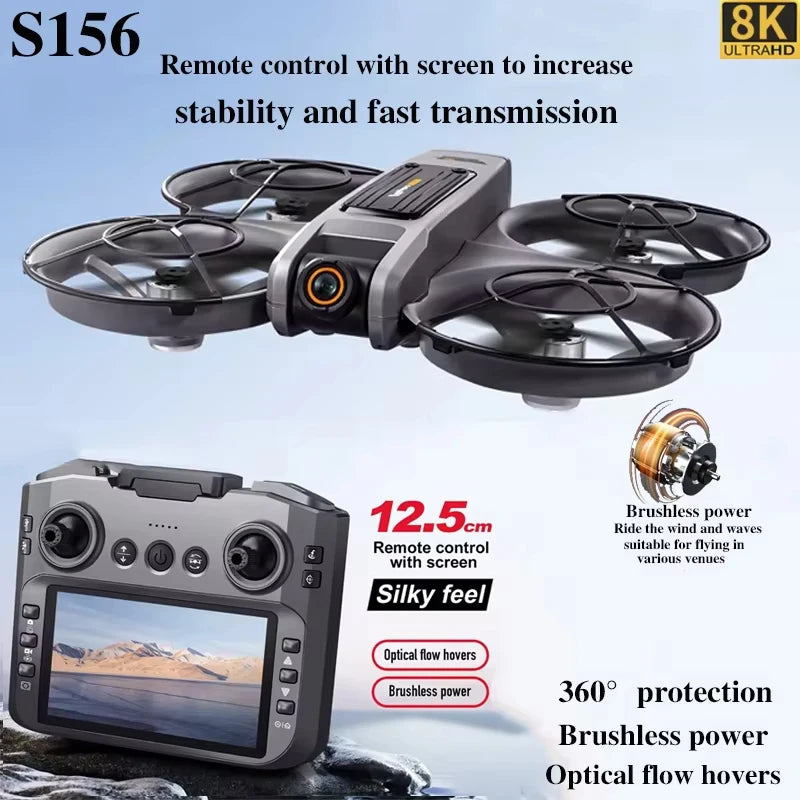 Xiaomi S156 Drone Professional 8K Camera with 5G WiFi FPV UAV Screen Remote Control and Obstacle Avoidance Quadcopter 2025 FREE Shipping