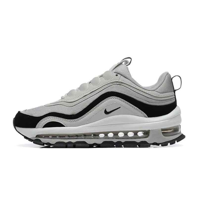 Nike Air Max 97 Futura Retro Fashion Air Cushion Anti-Slip Against Impact Men Women Running Shoes Sports Sneakers Green Free Shipping
