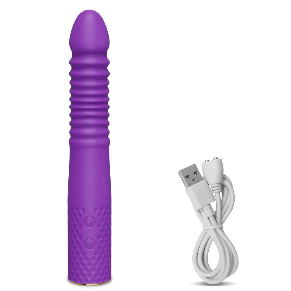 Automatic Thrusting Dildo Vibrator G Spot Clitoris Stimulation Anal Vaginal Massage Vibrating Sex Toy for Women Adult Goods FREE Shipping