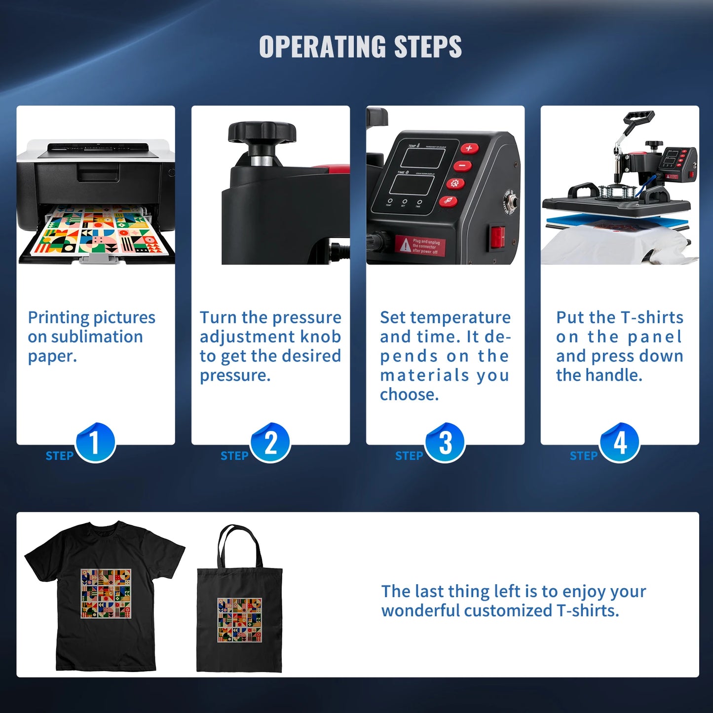 VEVOR Heat Press 5 in 1 Heat Press Machine 12 x 15in Clamshell Sublimation Transfer Printer Digital Precise Temperature Control