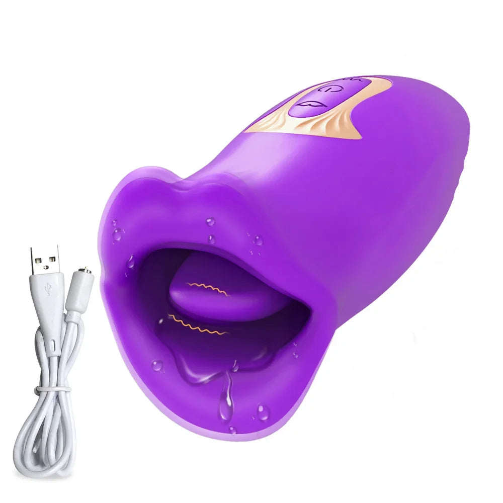 Mouth Sucking Licking Vibrator for Women Oral Nipple Clitoris Vibration Flirting Stimulation Adult Female Sex Toys Masturbation FREE Shipping