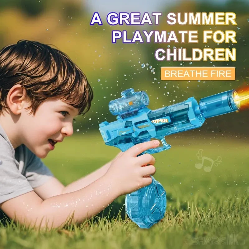 Led Light Emitting Electric Water Gun Toys Children Automatic Sensor Lights Water Pistol Summer Outdoor Beach Pool Toy for Kids FREE Shipping