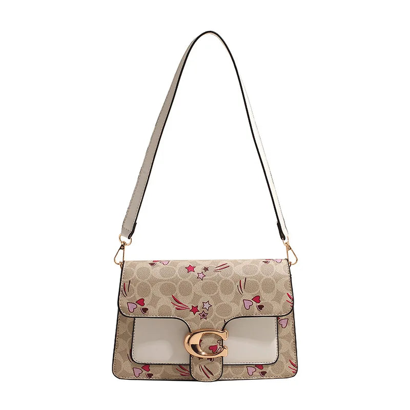 Crossbody Handbag SmallSquare Bag with Unique Sewing Line Printing Cover Type Versatile As Crossbody, Single Shoulder FREE Shipping
