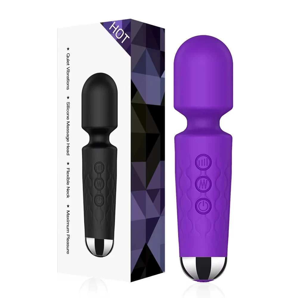 Strong AV Mini Vibrator 20 Modes Magic Stick USB Charging Female Nipple Clitoris G-Spot Masturbator Sex Toys for Women Adult 18 FREE Shipping