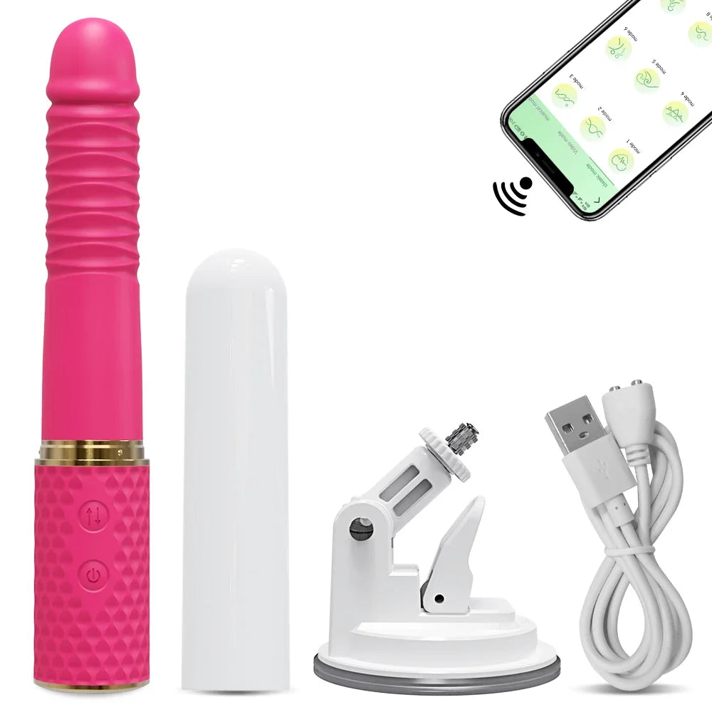 Automatic Thrusting Dildo Vibrator G Spot Clitoris Stimulation Anal Vaginal Massage Vibrating Sex Toy for Women Adult Goods FREE Shipping