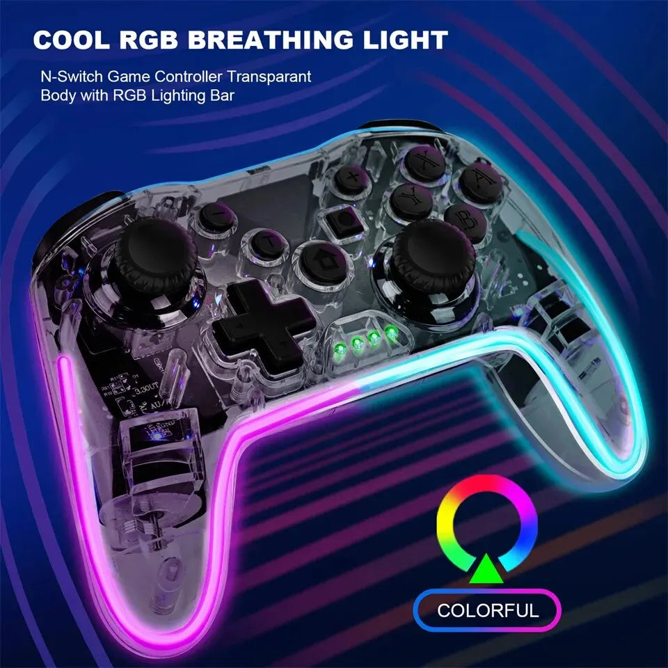 GAMINJA MG35 Wireless Gamepad RGB Light Bluetooth Controller For Nintendo Switch PS3 Smart Phone PC Joystick With Phone Holder FREE Shipping