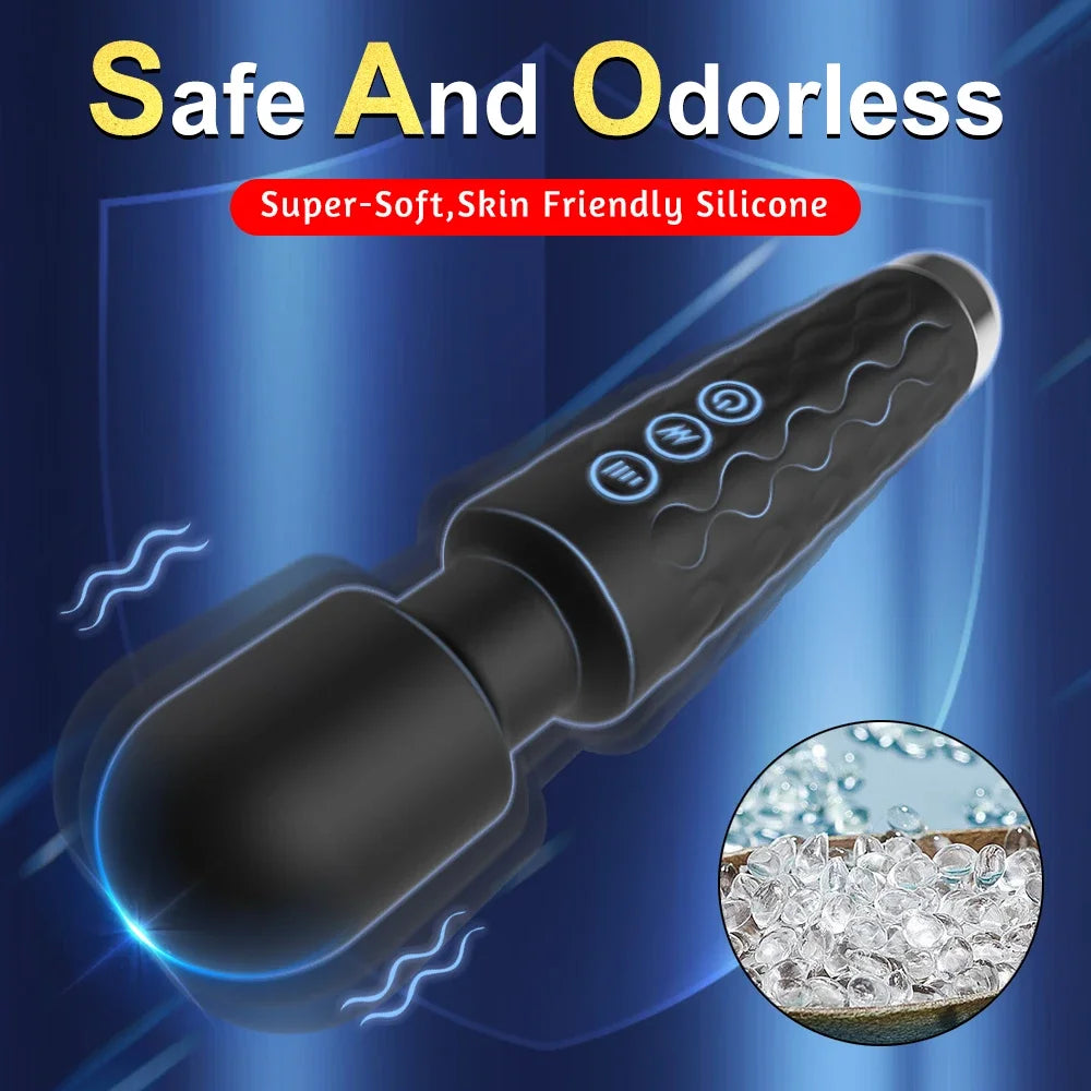 Strong AV Mini Vibrator 20 Modes Magic Stick USB Charging Female Nipple Clitoris G-Spot Masturbator Sex Toys for Women Adult 18 FREE Shipping