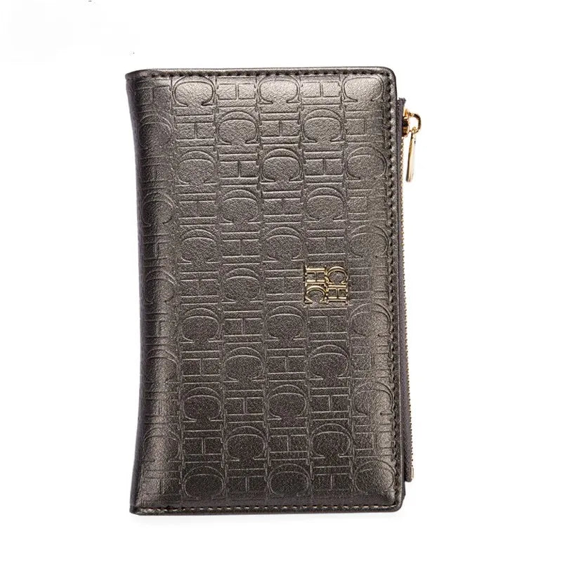 CHCH Simple Square Short Wallet Women's Small Wallet Women's Wallet Coin Deluxe Pouch Wallet Card Clip Portable Bag