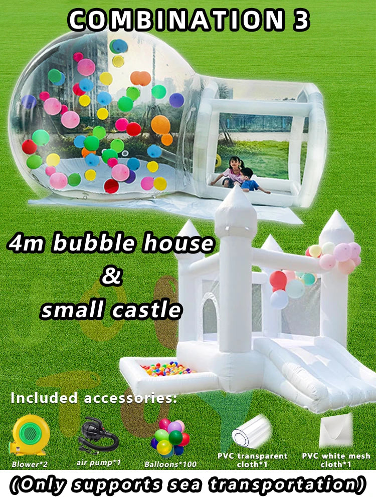JOLLY TOYS Inflable Balloon inflatable bubble house with trampoline and transparent dome PVC material with blower FREE SHIPPING