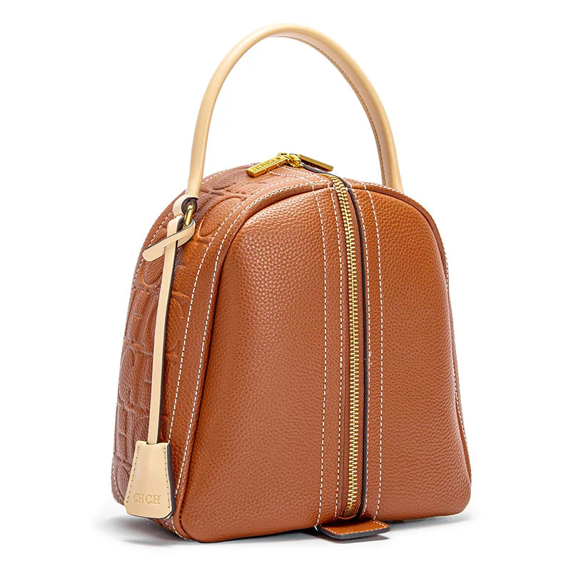 CH High Quality Solid Color Women's Handbag Fashion Season New Product Simple Women's Shoulder Bag Unique Bag Design