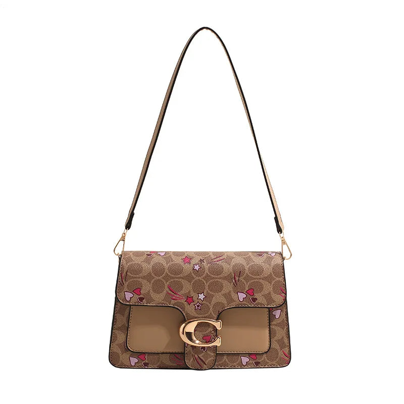 Crossbody Handbag SmallSquare Bag with Unique Sewing Line Printing Cover Type Versatile As Crossbody, Single Shoulder FREE Shipping