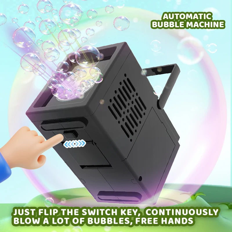 10 hole handheld portable stage bubble machine outdoor toy parent-child interactive game without battery and bubble water FREE Shipping