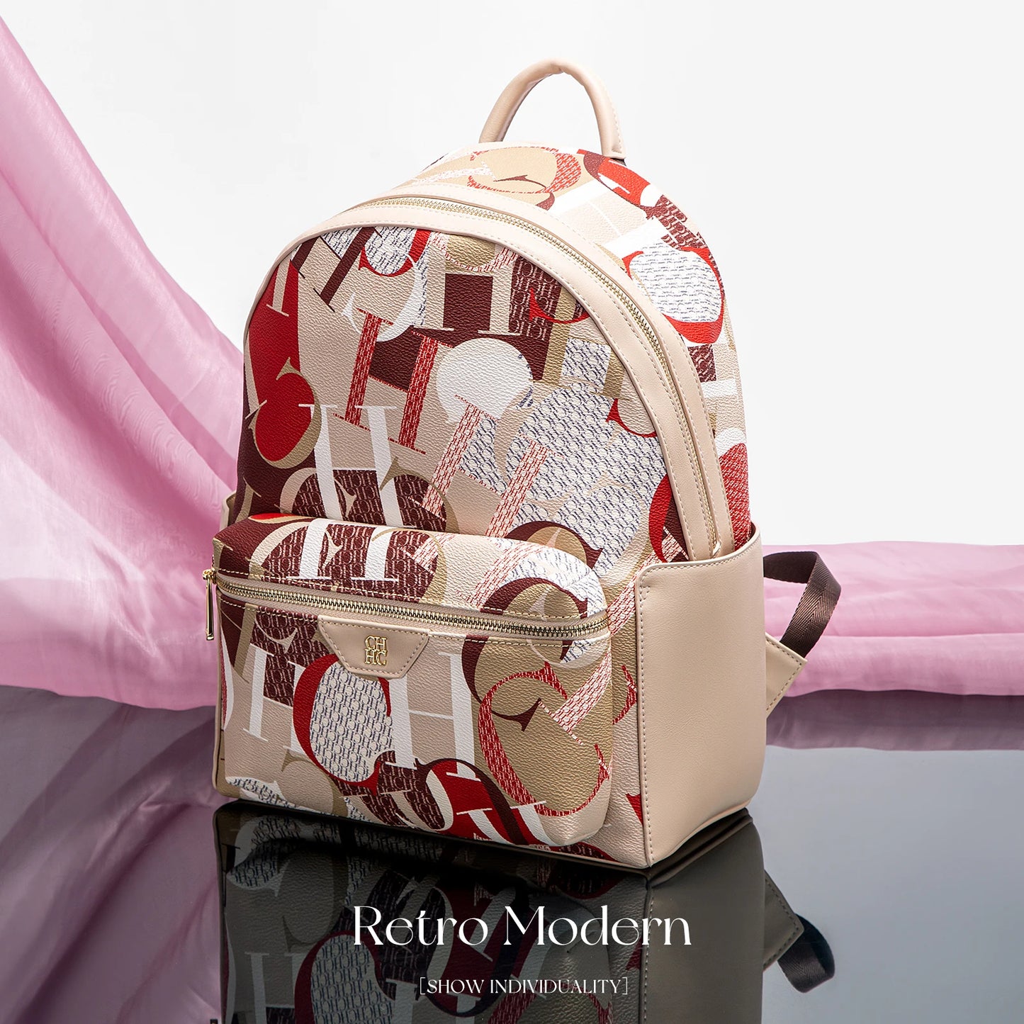 Backpack Carolina Herrera Shoulder Bag Large Capacity Internal Compartment Pocket Design Exquisite FREE SHIPPING