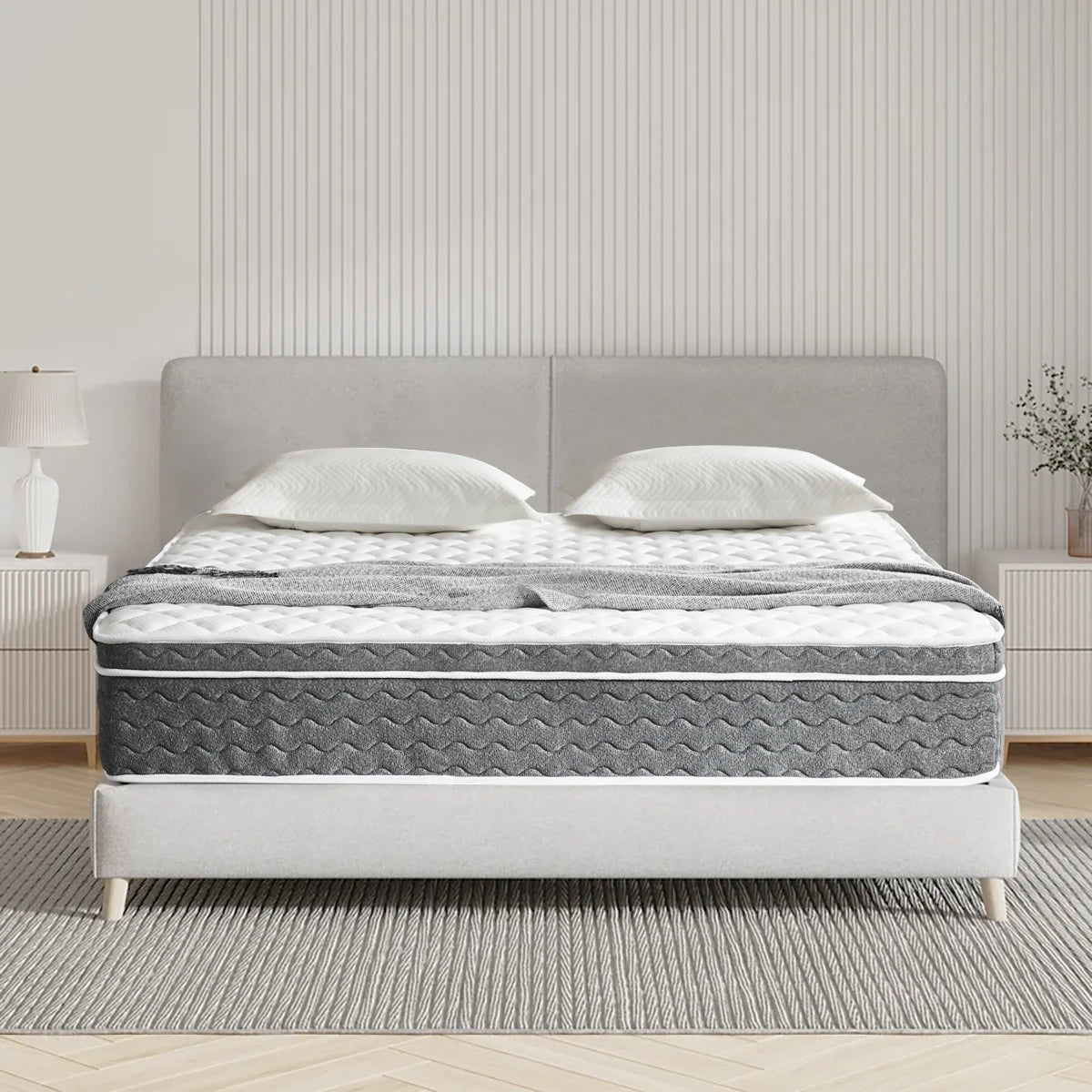 10/12/14 Inch Queen Size Mattress Hybrid Mattress,Fiberglass Free,Medium Feel,Motion Isolation,Certified Safe,Mattress in A Box FREE SHIPPING