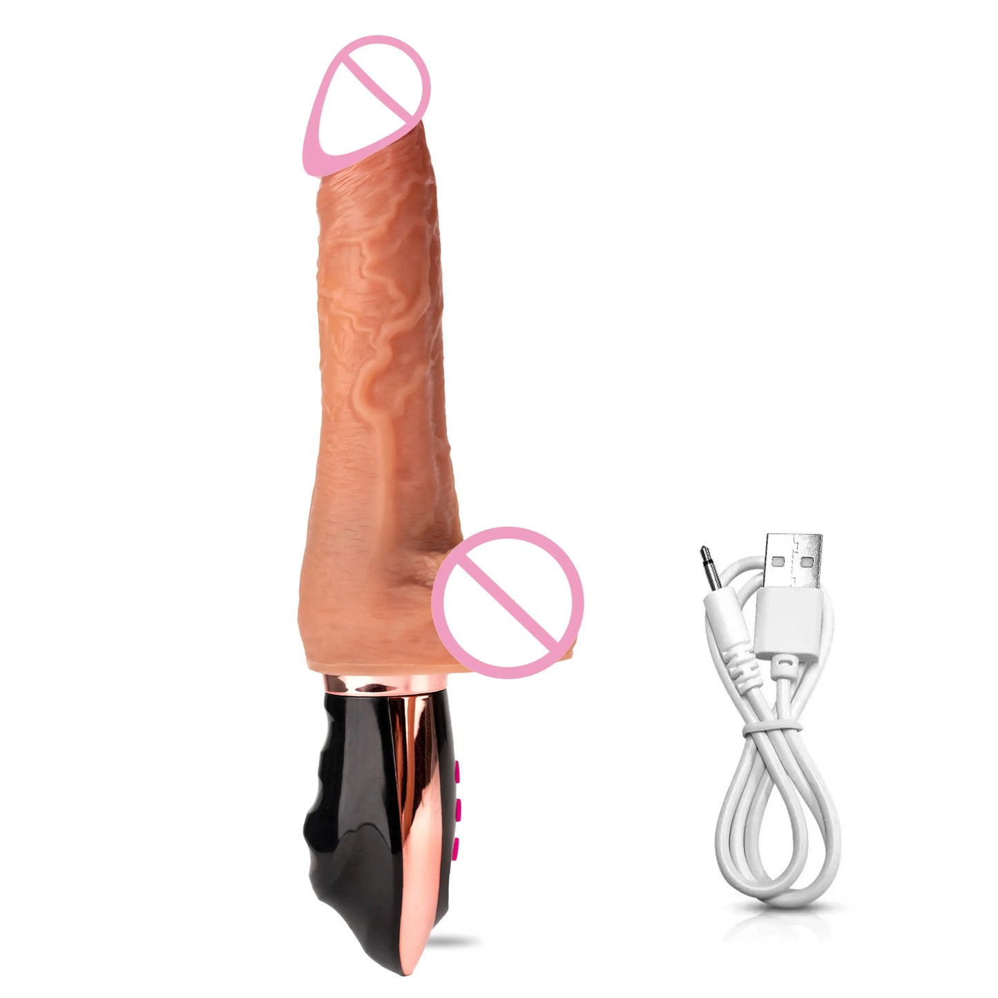 Heated Retractable Dildo Vibrator Realistic Big Penis Female Massager Vaginal Stimulator G-spot Masturbator Sex Toys for Women FREE Shipping