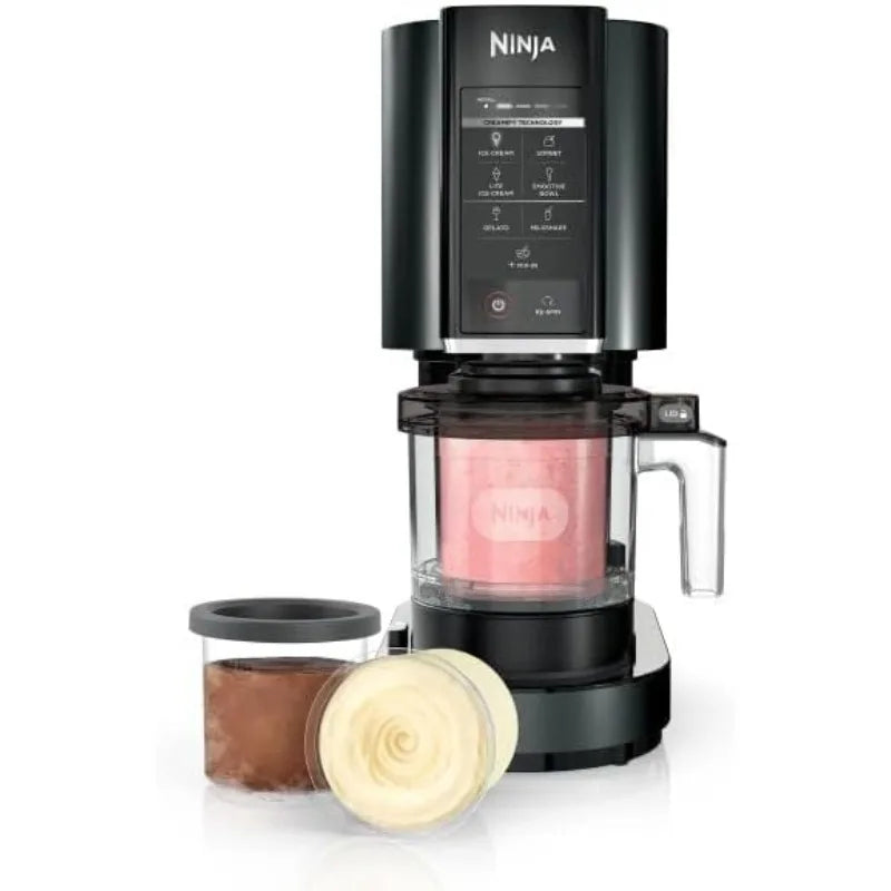 Ninja CREAMi Ice Cream, Sorbet, Milkshake Maker + 3 CREAMi Pints, CREAMi Ice Cream Maker, for Gelato, Mix-ins,Sorbet, Smoothie Bowls & More FREE SHIPPING