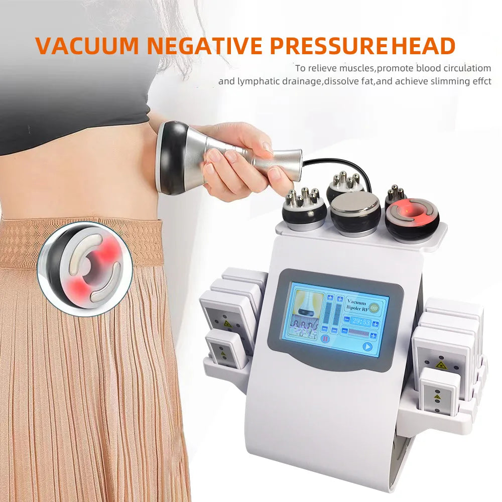 6 In 1 40K Ultrasonic Cavitation Machine Weight Loss Skin Lift Tightening Vacuum Lipo KIM8 Body Slimming Machine Body Shaping FREE Shipping