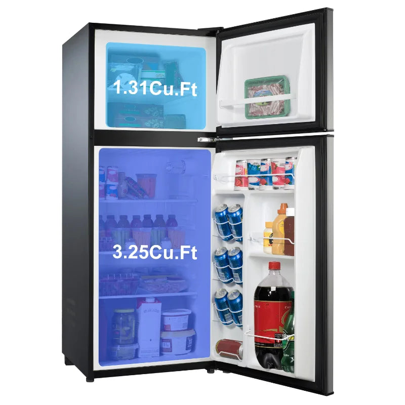 Galanz 4.6. Cu ft Two Door Mini Refrigerator with Freezer, Stainless Steel FREE Shipping