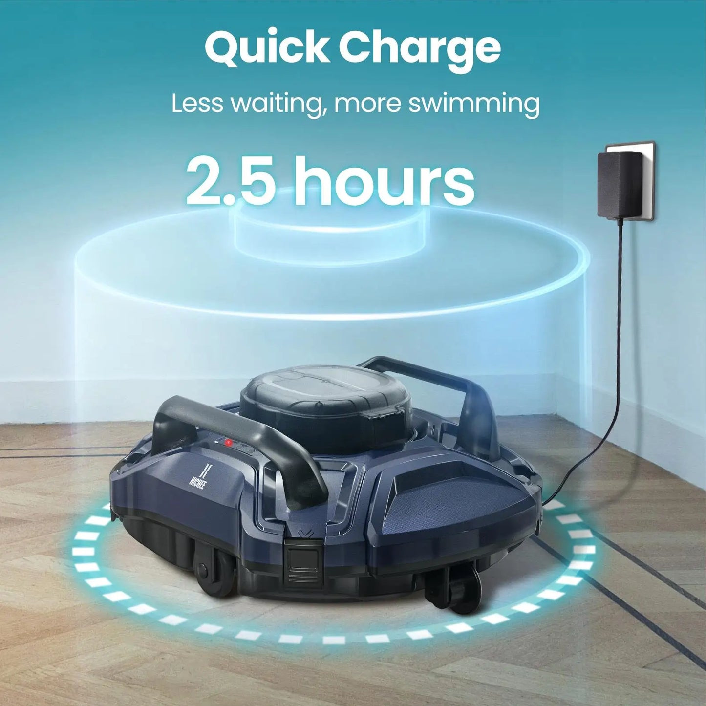 Automatic Cordless Pool Vacuum Cleaner with Self-Parking & Dual Motors - Indicator Free Shipping
