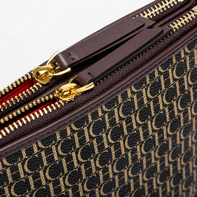 CHCH Women's Saddle Bag 2024 New Splicing Design Single Shoulder Bag with Detachable Wide Shoulder Strap