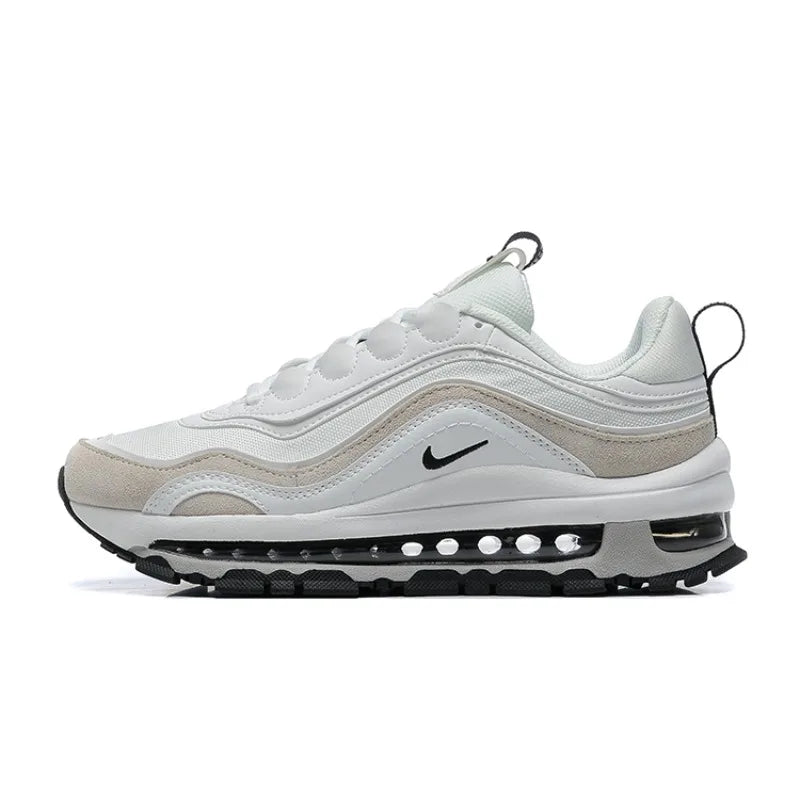 Nike Air Max 97 Futura Retro Fashion Air Cushion Anti-Slip Against Impact Men Women Running Shoes Sports Sneakers Green Free Shipping