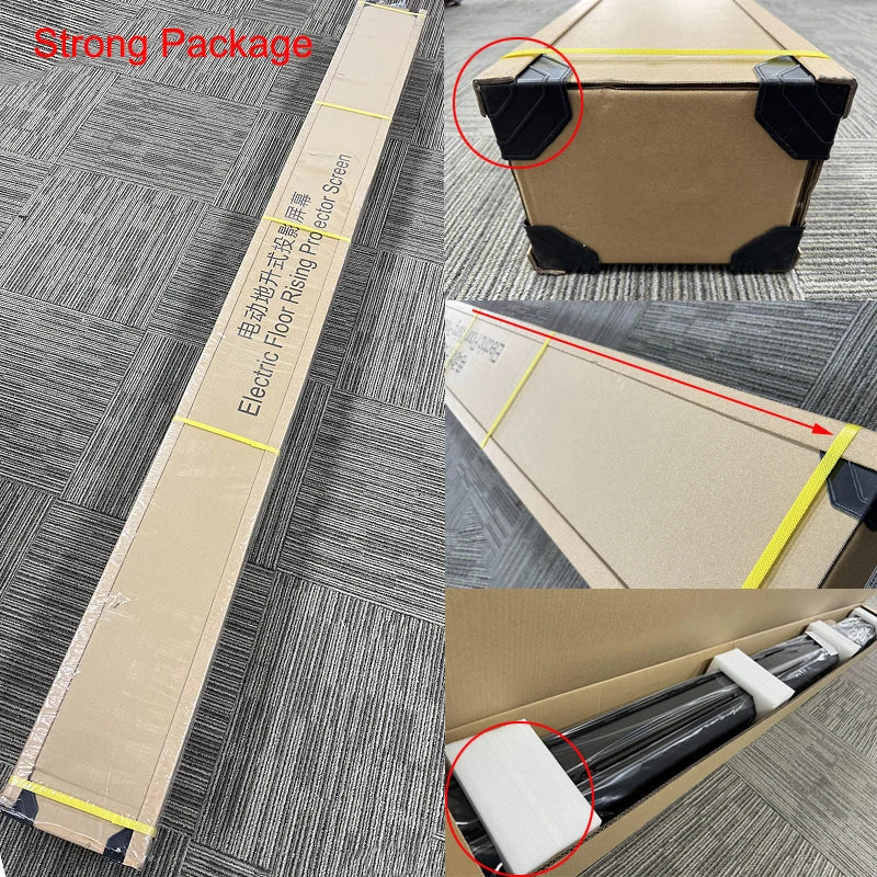 150 Inch Max Electric ALR CLR Rollable Floor Rising Long Throw Projector Screen Grey Crystal Ambient Light Rejecting HD 3D 8K FREE Shipping