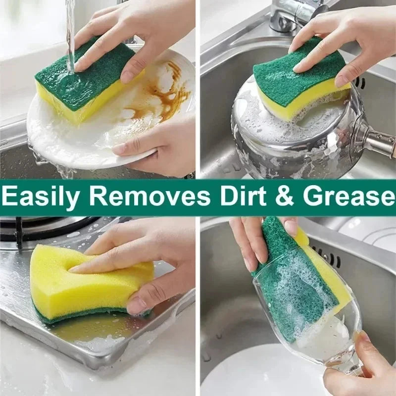 Highly absorbent double-sided sponge magic cleaning pot rust sponge cleaning brush kitchen cleaning tool FREE Shipping