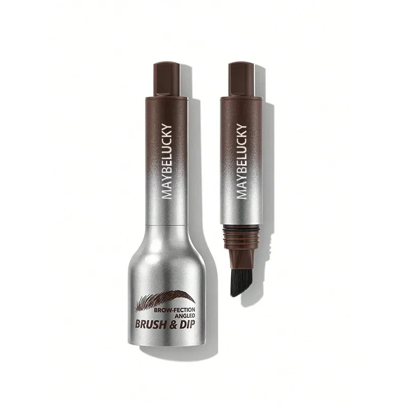 Hair-like Strokes Liquid Eyebrow With Large Brush Head,natural Hairline Press Type Eyebrows Dye Pen,anti Smudging Waterproof
