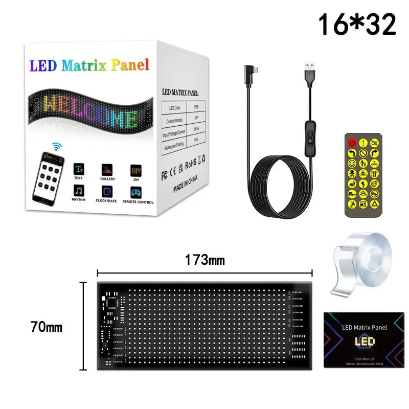 Led Eyes For Truck Led Matrix Panel RGB LED Car Panel DIY Programmable Bluetooth App Control Scrolling Light FREE Shipping