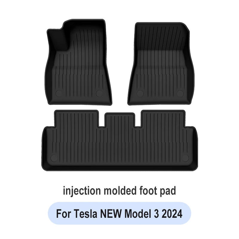Car Floor Mats for Tesla Model 3 Y 2019-2024 Car Four Seasons Waterproof Non-slip Floor Mat NEW TPE Special Car Accessories