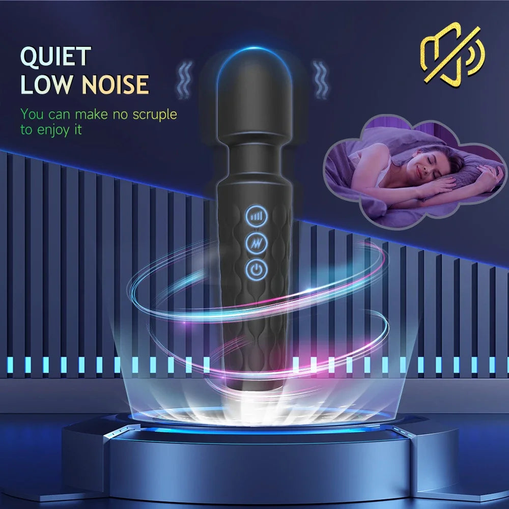 Strong AV Mini Vibrator 20 Modes Magic Stick USB Charging Female Nipple Clitoris G-Spot Masturbator Sex Toys for Women Adult 18 FREE Shipping