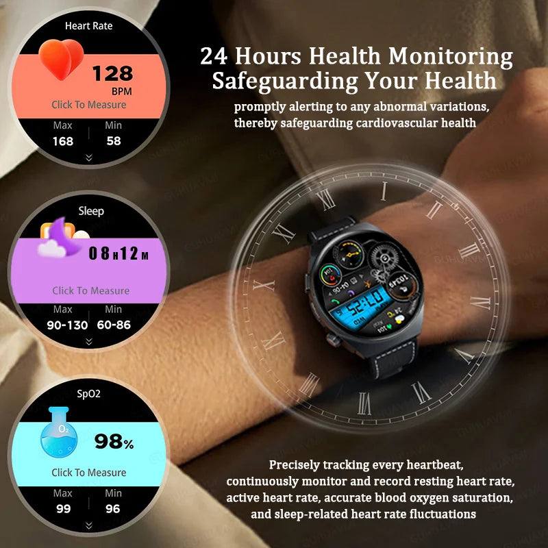 2025 For HUAWEI New Ultra Smart Watch Men 2 in 1 TWS Earphone Bluetooth HD Call NFC Music Heart rate Sports Fitness Smartwatch FREE Shipping