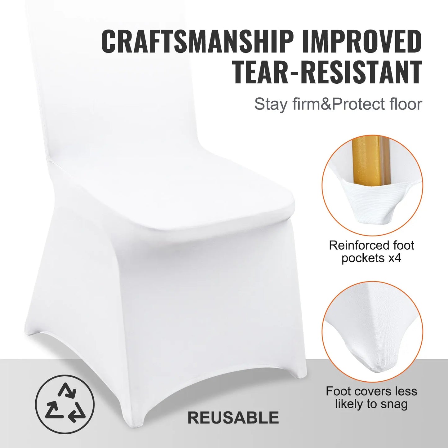 VEVOR 50Pcs Chair Cover Wedding Chair Covers Spandex Stretch Slipcover for Restaurant Banquet Hotel Dining Party Universal Cobertor de sillas fundas FREE Shipping