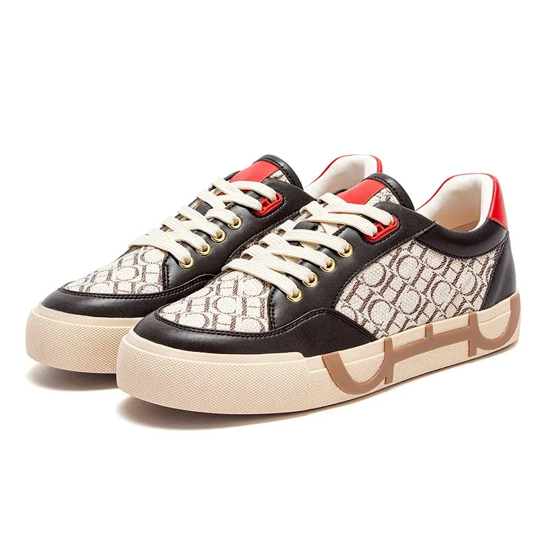 Carolina Herrera Sneaker Classic Retro Style Fashion New Women's Casual Shoes Patchwork Design Comfortable and Versatile Letter Printing