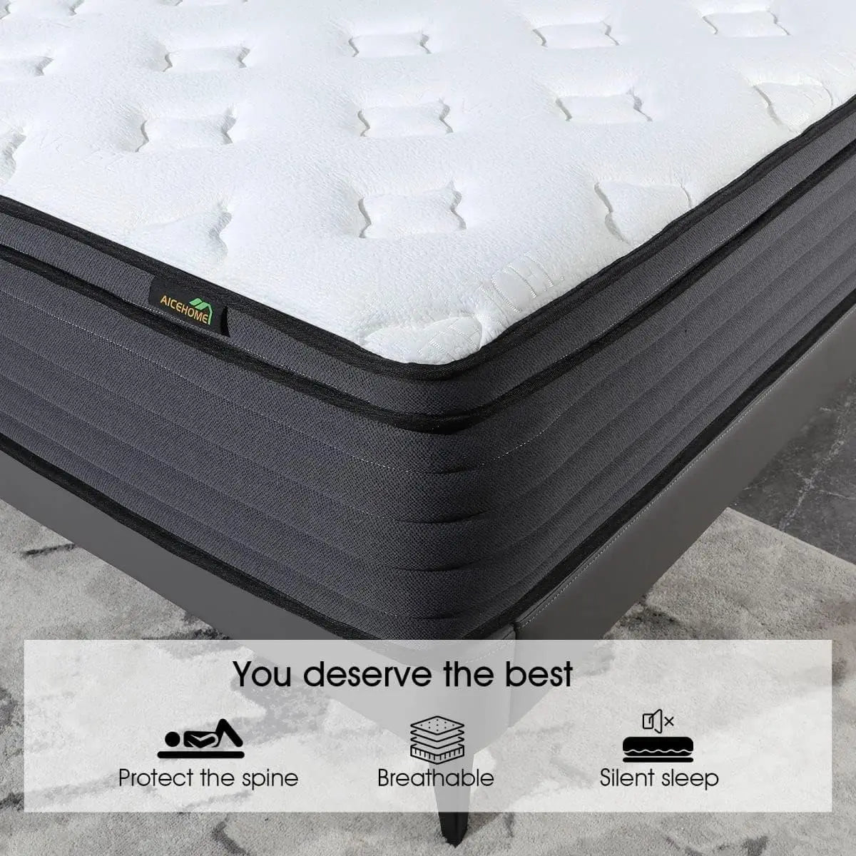 Full Mattress, Hybrid Mattress High Density Foam Individually Wrapped Pocket Coils Mattresses,Motion Isolation Medium Firm Full FREE SHIPPING