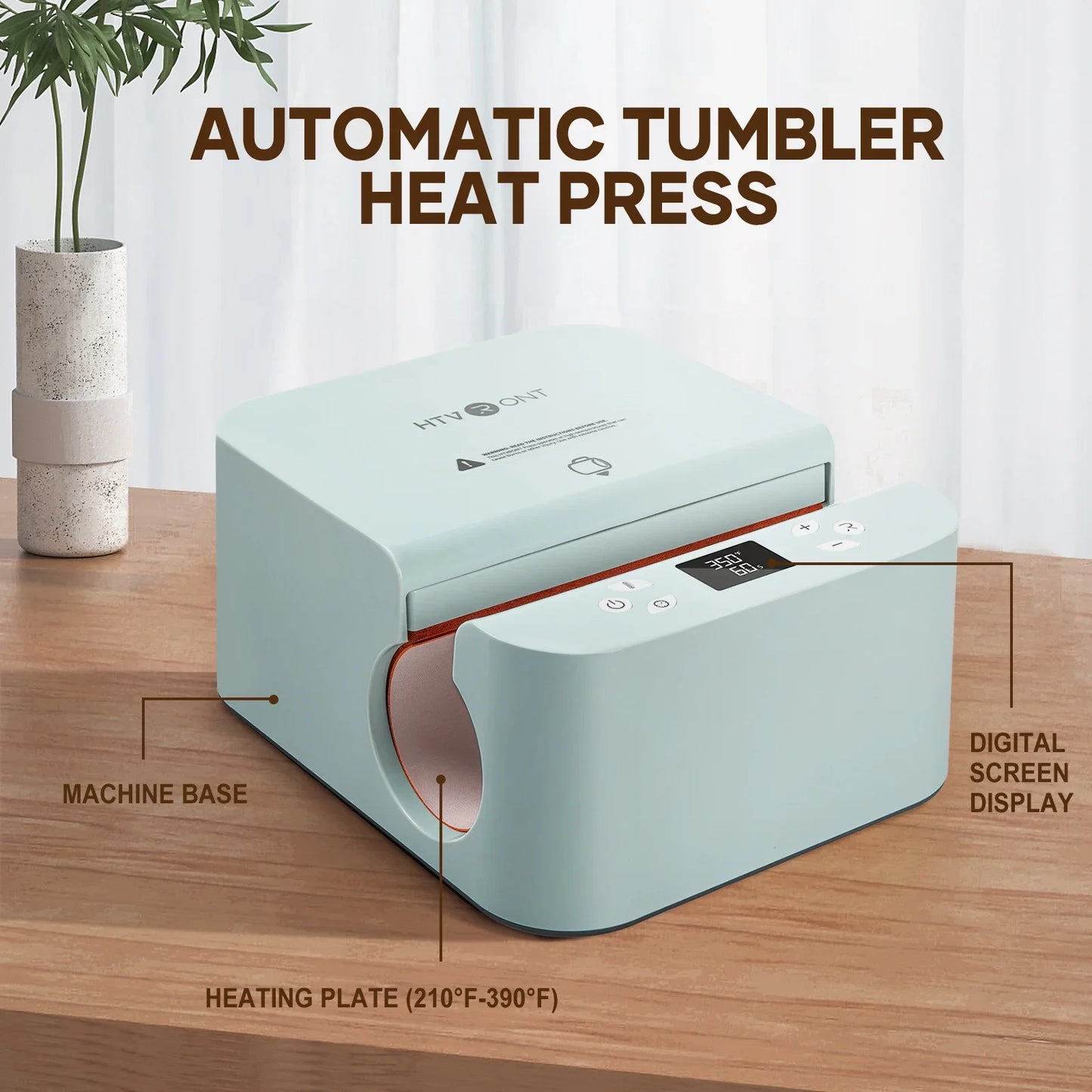 HTVRONT Automatic Mug Heat Press Machine DIY Sublimation Auto Pressure Tumbler Heat Press+11-20 OZ Sublimation Tumblers Cups