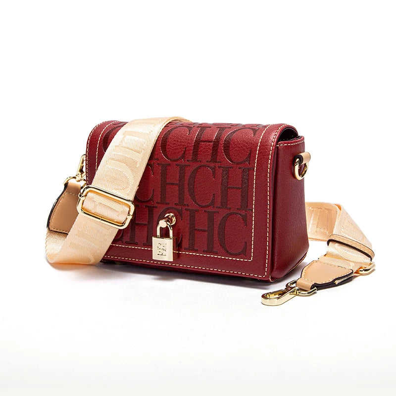 Carolina Herrera Crossbody Bag New Purple Magnetic Flip Cover Commuter Women's Bag Wallet FREE Shipping