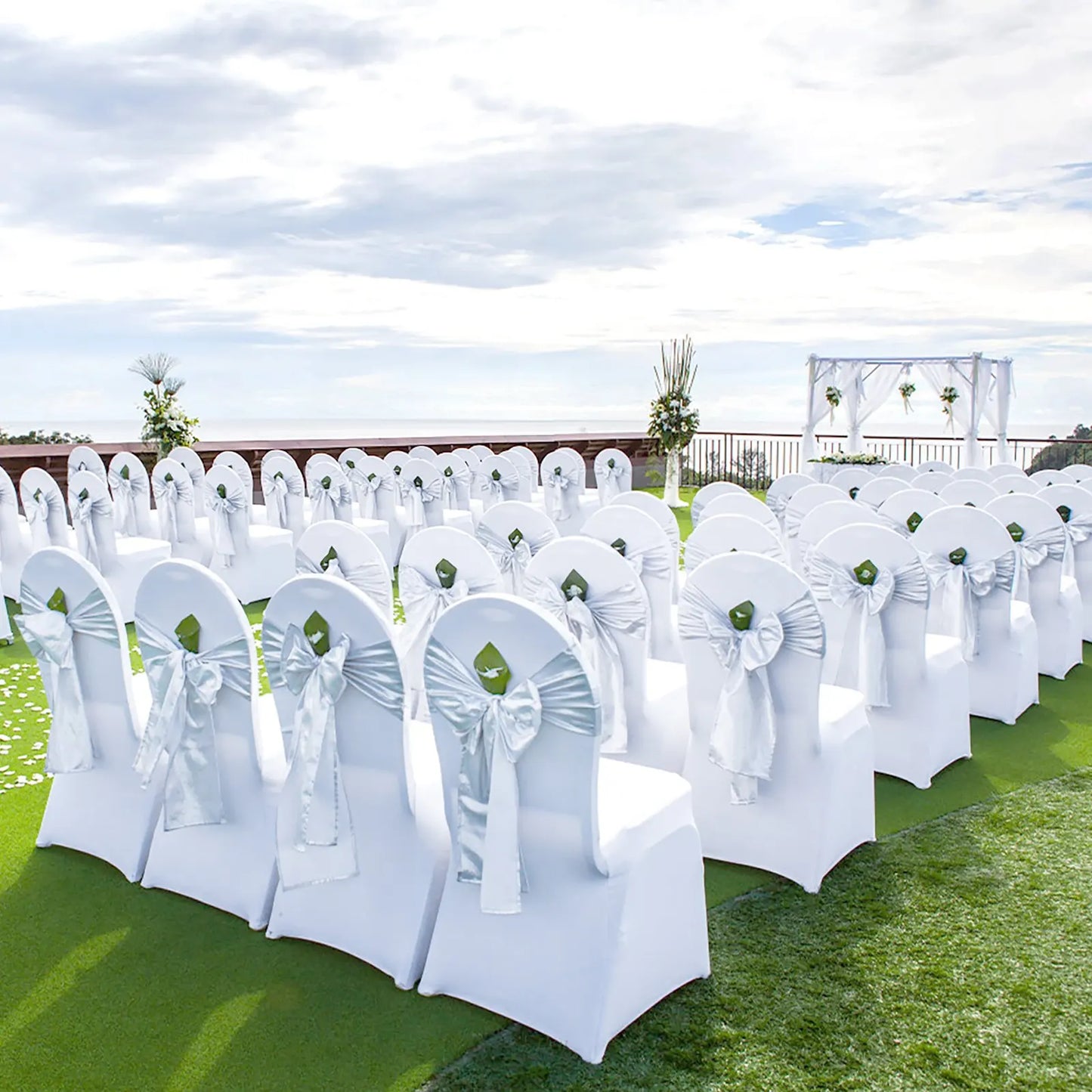 VEVOR 50Pcs Chair Cover Wedding Chair Covers Spandex Stretch Slipcover for Restaurant Banquet Hotel Dining Party Universal Cobertor de sillas fundas FREE Shipping