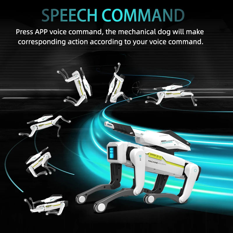 Teeggi Electric RC Intelligent Robot Dog Multifunction RC Mechanical Dog with turret Educational Toy Bionic Smart Robot Toy Gift Perro electronico FREE Shipping
