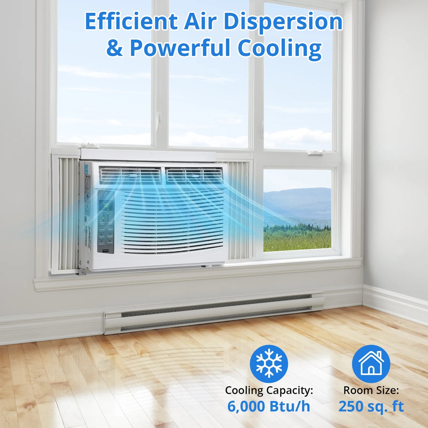 1 Abs Window Air Conditioner Fixed Frequency 6000 Btu Free Shipping