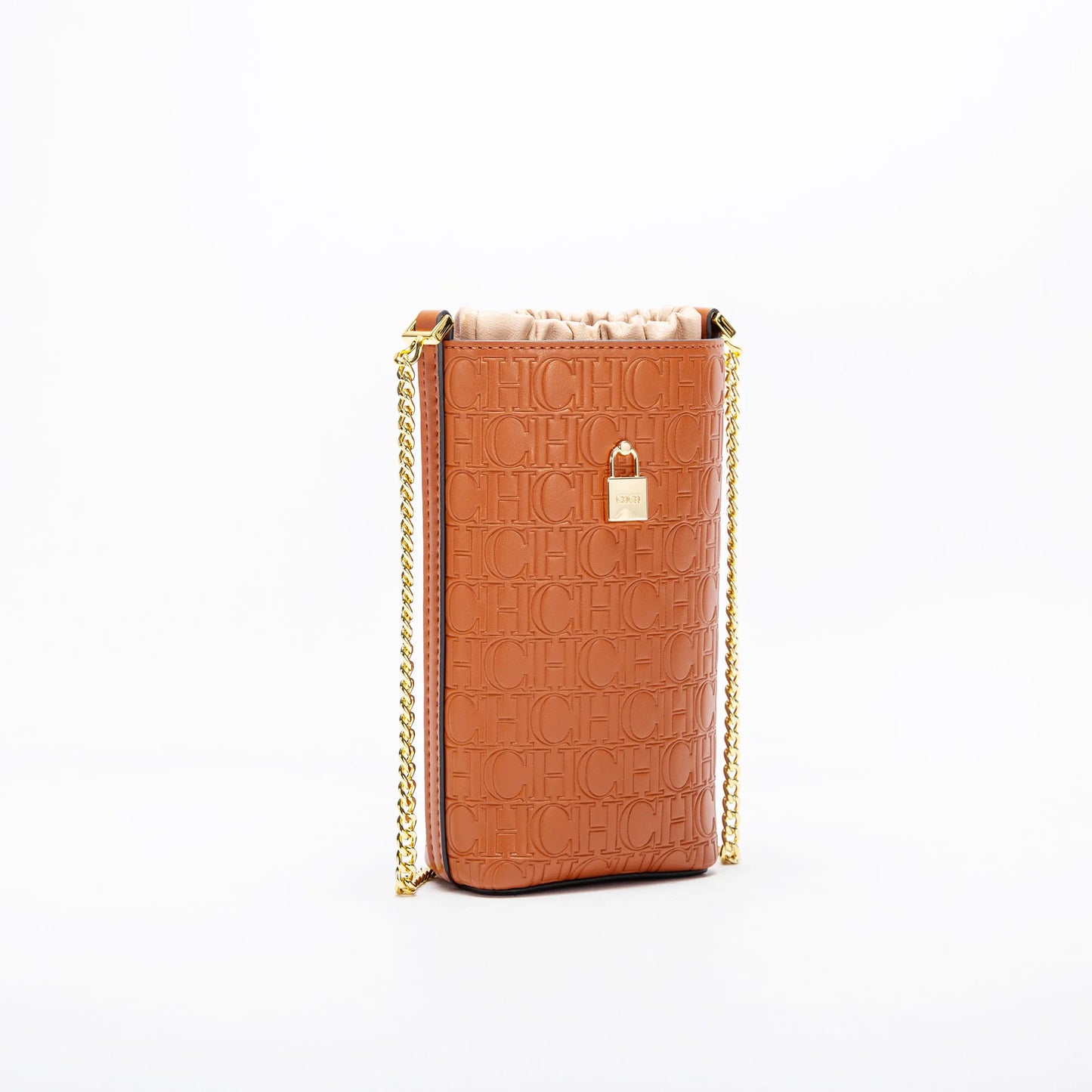 CHCH Phone Bag 2024 New Embossed Crossbody Bag High Quality Metal Chain Bag
