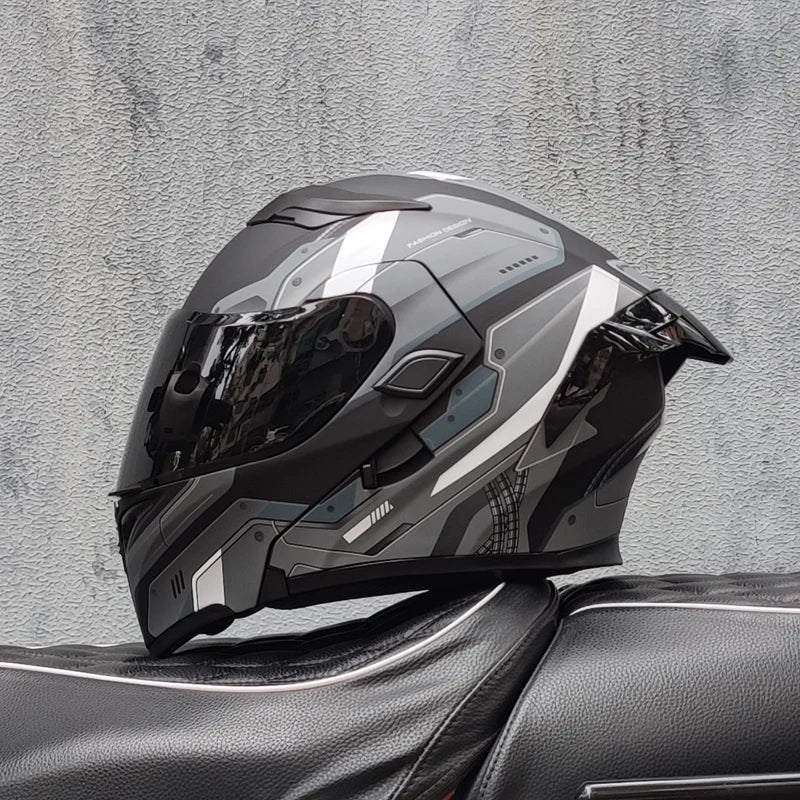 Motorcycle helmets Double Visors Modular Flip Up helmet DOT approved Full face casque moto racing Motocross helmet DOT